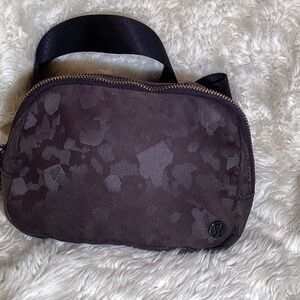 Lululemon Black jacquard Crossbody belt Bag